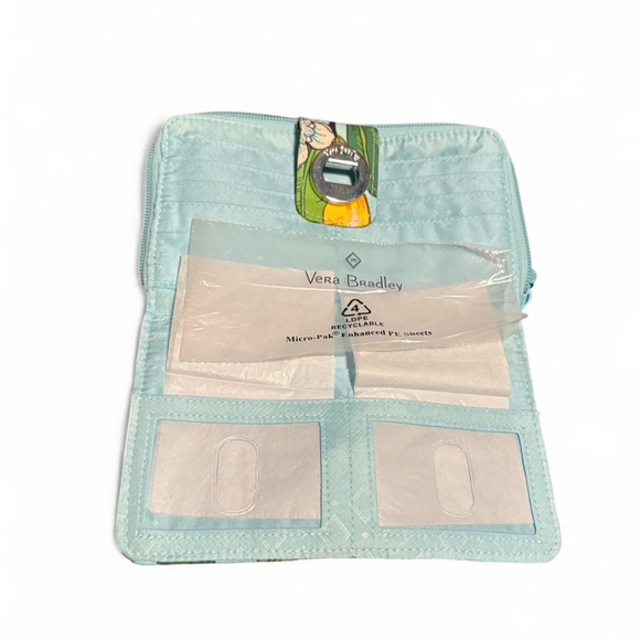 Vera Bradley "Lemon Grover" -RFID- Turnlock Wallet, NWT - Picture 3 of 8